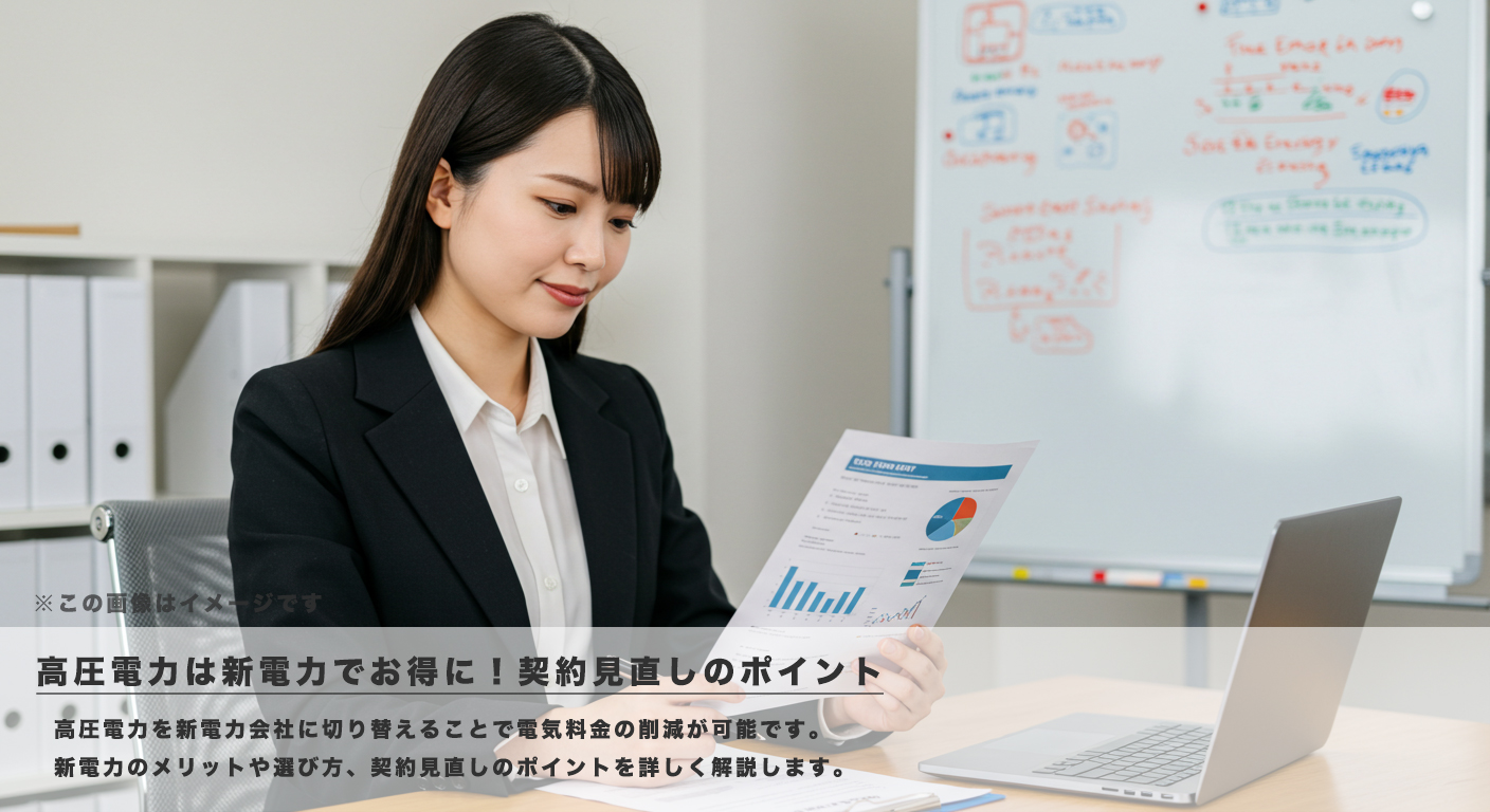 高圧電力は新電力でお得に!契約見直しのポイント
