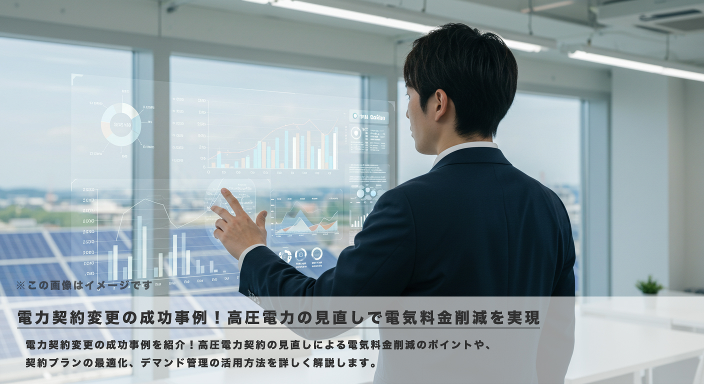 電力契約変更の成功事例!高圧電力の見直しで電気料金削減を実現