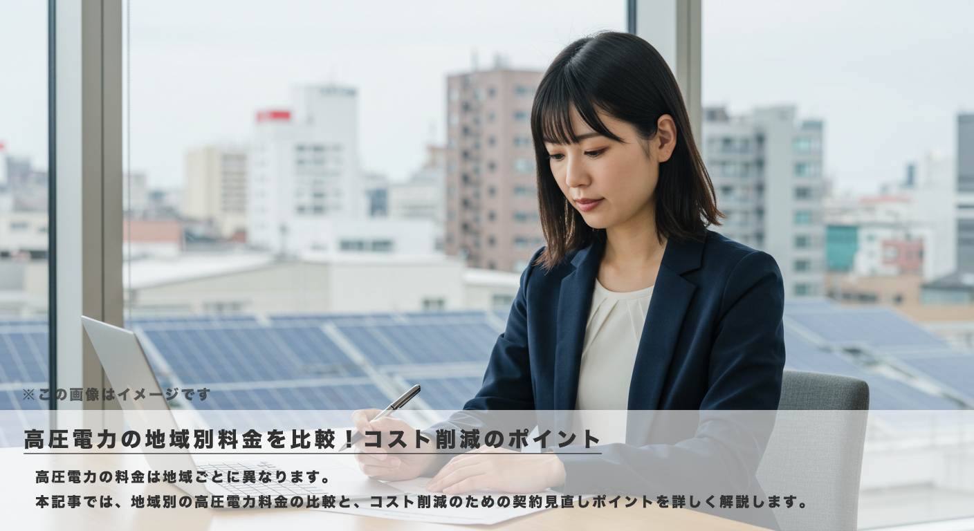 高圧電力の地域別料金を比較!コスト削減のポイント