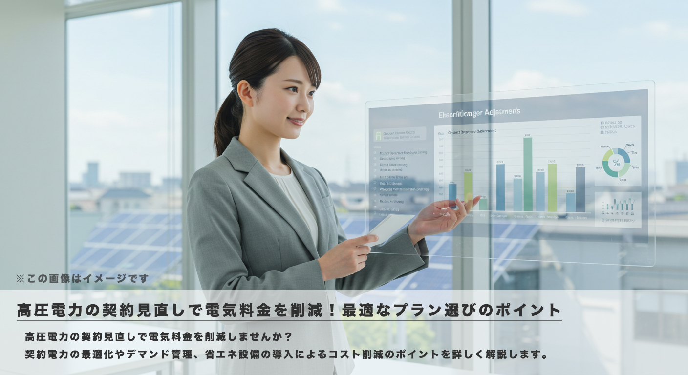 高圧電力の契約見直しで電気料金を削減!最適なプラン選びのポイント