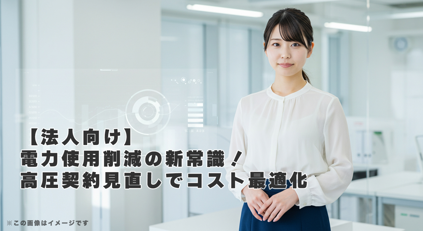 【法人向け】電力使用削減の新常識!高圧契約見直しでコスト最適化