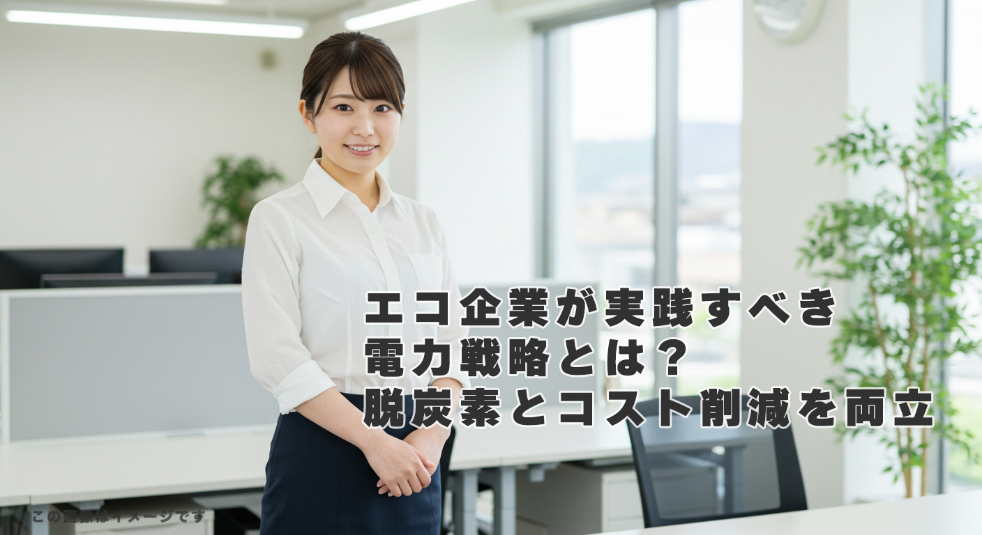 エコ企業が実践すべき電力戦略とは？脱炭素とコスト削減を両立